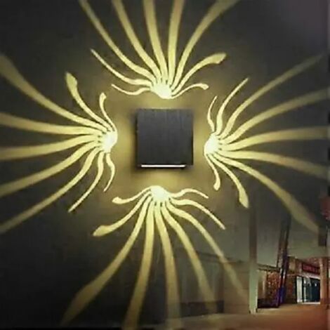 Applique murale LED 3W AC85-265V, lampe créative moderne en aluminium pour l'éclairage intérieur de la maison, lampe LED décorative à économie d'énergie.