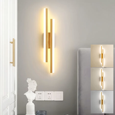 Applique murale LED 48 cm, lampe de chevet, applique murale d'intérieur, éclairage décoratif moderne, 3 températures de couleur réglables