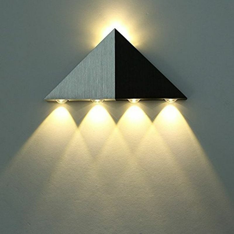 Ensoleille - Applique Murale led 5W Interieur Triangle Lampe Design Original Moderne Eclairage Décoratif en Aluminium Luminaire pour Chambre Couloir