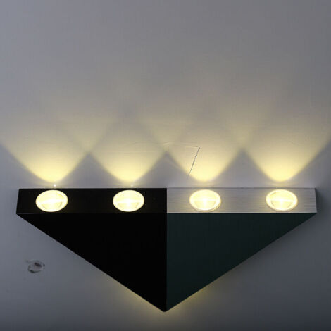 Applique Murale LED 5W Interieur Triangle Lampe Design Original Moderne Eclairage Décoratif en Aluminium Luminaire pour Chambre Couloir Salon - Blanc Chaud