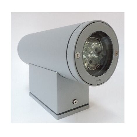 Applique murale LED 6W architecturale grise 250xØ90mm 4000K 353lm 230V indirect faisceau 9° IP65 MICROSLOT SIMES S.3903N.14