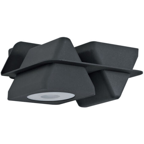Applique murale LED 6W bidirectionnelle anthracite lumiere chaud 3000K 600lm 230V exterieure IP44 TETI ARLUX