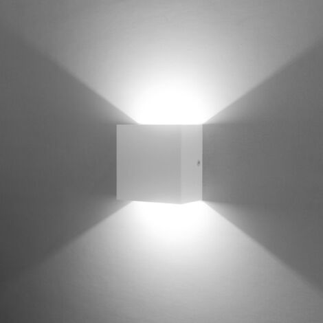 Applique murale LED 6W dimmable, blanc froid 6000K, boîtier blanc, éclairage moderne intérieur pour chambre, salon, couloir, cuisine