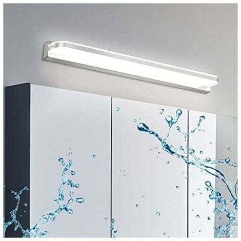 Applique murale LED 9W, 42cm, lumière blanche froide  étanche IP44, 6000K, 600LM  applique murale LED moderne en acrylique pour meubles de salle de bain.