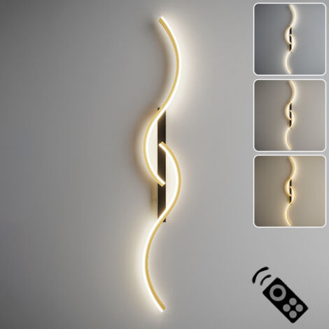 Applique murale LED à intensité variable avec télécommande, lampe de chevet créative de 60 cm, lumière décorative, 3 températures de couleur réglables