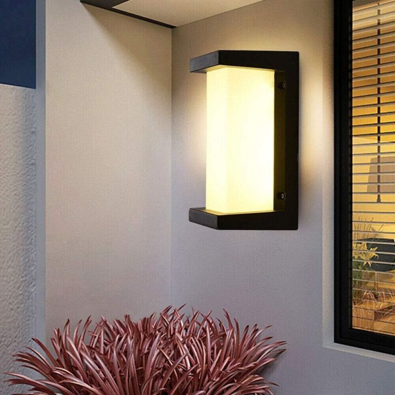 Applique murale LED, applique murale extérieure 18w, applique murale rectangulaire en aluminium, 125 125 260mm, salle à manger de la Chambre de la