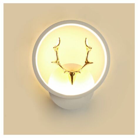 Applique murale LED applique murale mode d'intérieur lampe de salon chambre créative, blanc, 20 23 cm, 24 W, lumière tricolore (lumière blanche + lumière chaude + lumière blanche chaude)