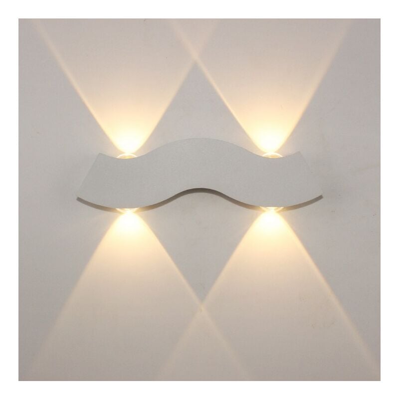Applique Murale Led Applique Murale Moderne 3000K Blanc Chaud Applique Murale Intérieure Pour Salon, Escaliers, Chambre à Coucher, Jardin (Blanc)