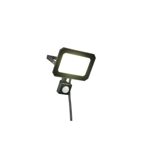 Applique murale LED avec détecteur de mouvement en aluminium noir mat IP44 orientable L 14,5 cm