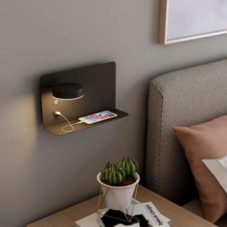Liseuse De Chevet, Applique Murale Led Avec Interrupteur Et Port De