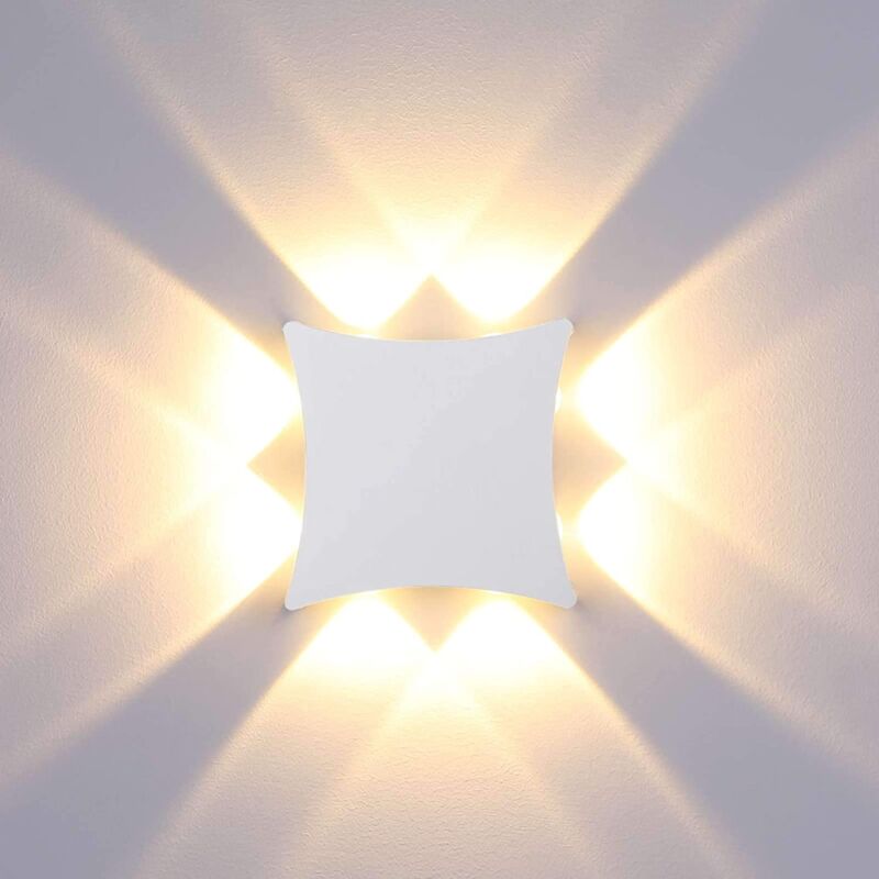 Applique Murale Led Blanc Chaud Applique Murale Minimaliste D'Intérieur Lampe Murale Moderne Blanche Pour Couloir, Escaliers, Chambre à Coucher
