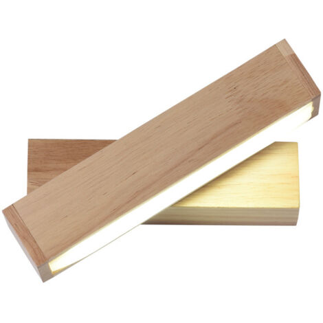 Applique murale LED blanche 8W avec interrupteur en bois, pivotante