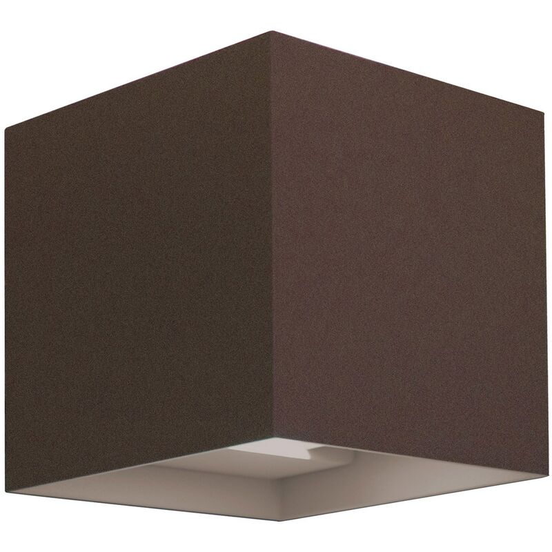Applique murale led carrée avec faisceau réglable mod. Marbella couleur corten