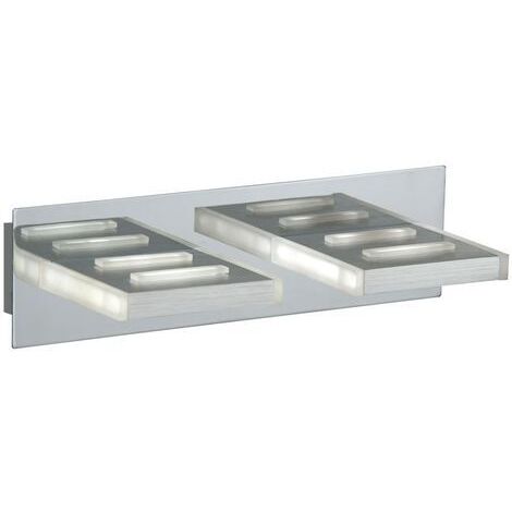 Applique murale LED chromée, luminaire pour cage d'escalier, chambre à coucher, 2x 5W 2x 405lm blanc chaud, Esto 745000-2