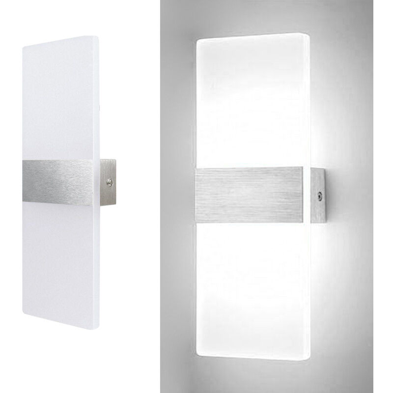 Applique murale led Éclairage mural extérieur Éclairage mural intérieur Applique murale à effet Lampe de couloir Blanc 6W