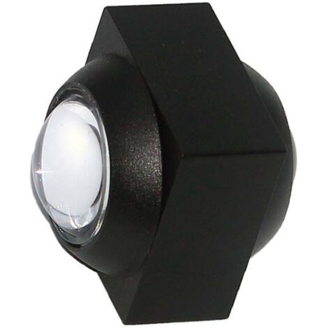 Applique Murale Led COB Double Faisceaux Corps Noir - Blanc Neutre - SILUMEN