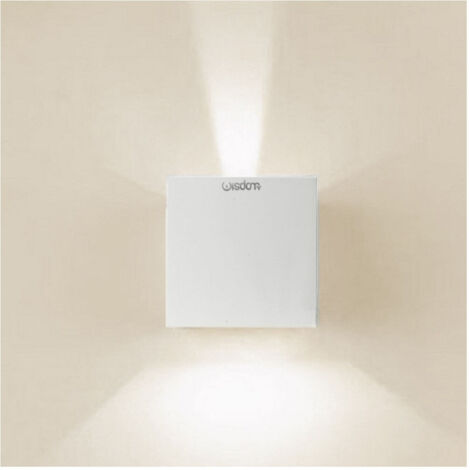 Applique Murale Led Cubique 10 W 1 300 Lm, éclairage Réglable Vers Le Haut Et Vers Le Bas, Ip65