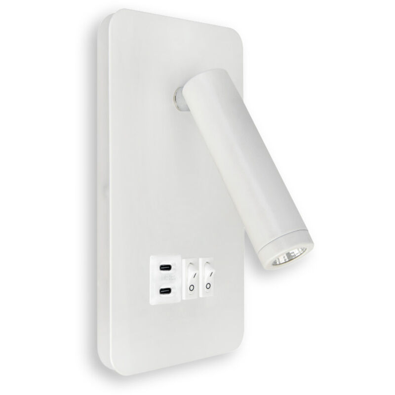 Applique murale LED CUNDA 10W + 3W 4200K blanc avec 2x USB-C – HOROZ Applique murale LED CUNDA 10W + 3W 4200K blanc avec 2x USB-C – HOROZ