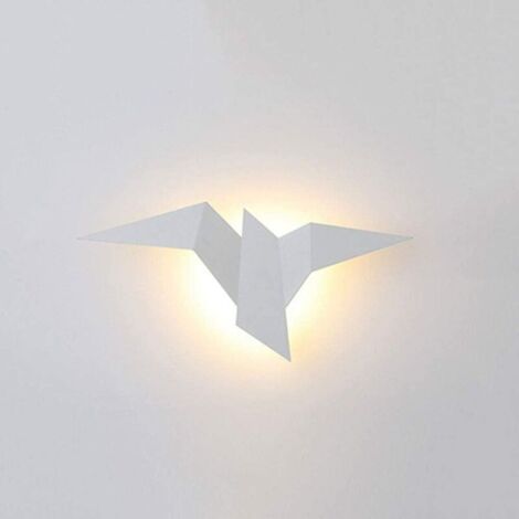 Applique murale LED de 2W lampe murale intérieure moderne moderne, en forme d'oiseau Sconce murale murale géométrique Lavage de lavage pour salon Chambre à coucher Couloir de chevet - Blanc chaud 3401