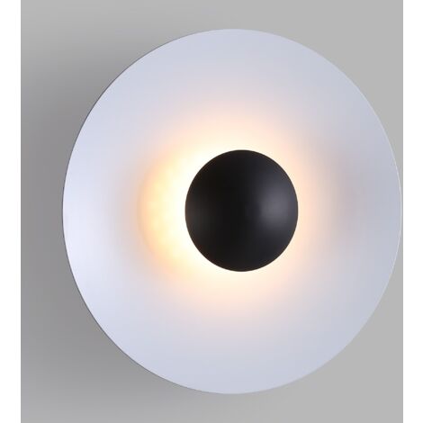 Applique murale LED design "Larson" - 18W - Noir-Blanc