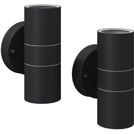 Applique murale LED d'extérieur 2 pcs Acier inoxydable haut bas CFW888928