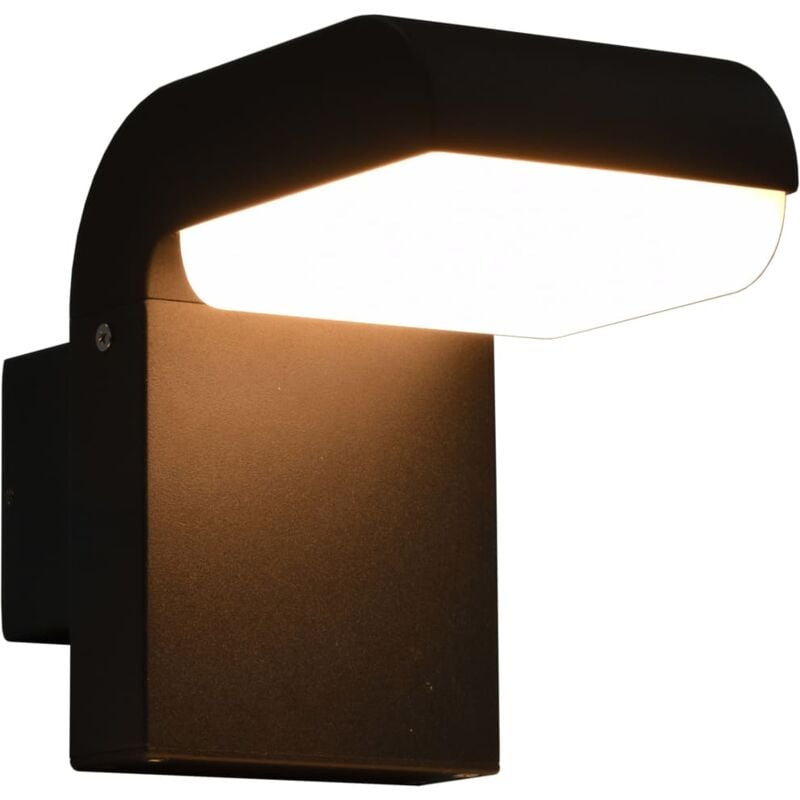 Vidaxl - Applique murale led d'extérieur 9 w Noir Ovale
