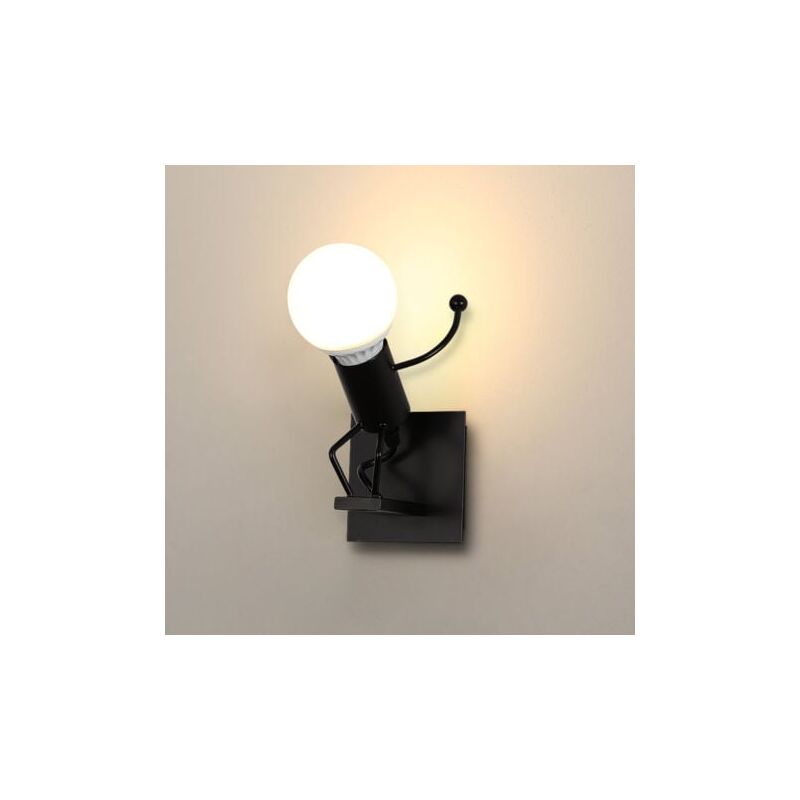 Applique murale led d'intérieur, lampe murale moderne, lampe en métal vintage E27 pour salon, chambre à coucher, couloir, escaliers, allée