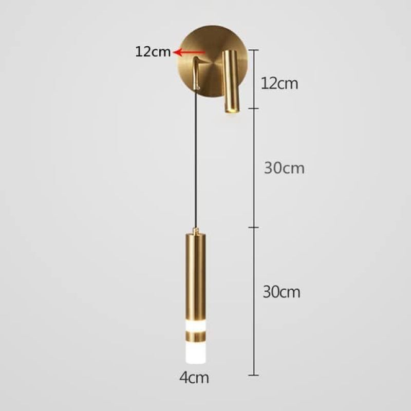 Applique murale LED d'intérieur pour chambre à coucher, lampe de chevet, projecteur de lecture, lustre minimaliste postmoderne, applique murale de