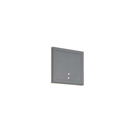 Applique murale LED, éclairage de couloir, aluminium anthracite, détecteur de mouvement, H 14 cm