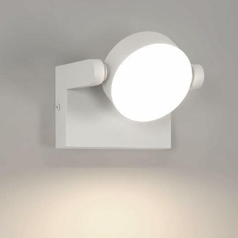 GOECO Applique Murale LED Esterna, 20W 2250LM Lampada da Parete Interna/Esterna IP65 Impermeabile, Illuminazione Murale Girevole a 360° per Giardino, Corridoio, Terrazza, Camera da Letto, Balcone (4500K Bia