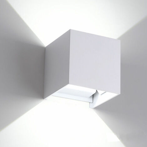 Applique murale LED étanche IP65 12W – Lumière 6000K – Aluminium durable – Design haut et bas pour intérieur et extérieur – Fontainebleau