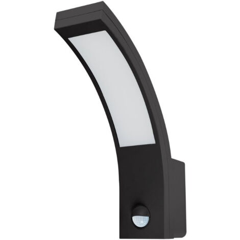 Applique murale LED Extérieur 10W Noir avec Détecteur de Mouvement - Blanc Neutre  - SILUMEN