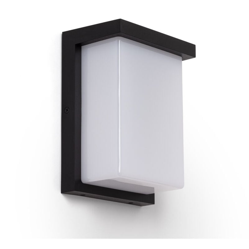 Applique Murale led Extérieur Aluminium 16W Tyron 4000K Noir Blanc neutre