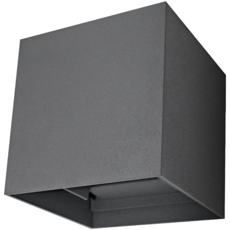 Matel - Applique murale led extérieur luxe ip54 cube 6w froid