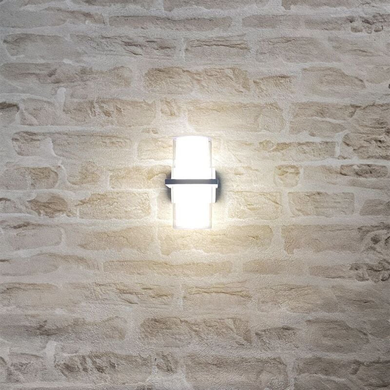 Applique murale led Extérieure, Salle de bain, intérieur andrea 10W Eq 100W IP65 Température de Couleur: Blanc neutre 4000K