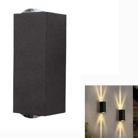 Applique Murale LED Extérieure Intérieur 6W, Éclairage Mural LED Imperméable IP65 Blanc Chaud 3000K, Lampe Murale Moderne Up Down Luminaire pour Escalier Entrée Terrasse Dangle