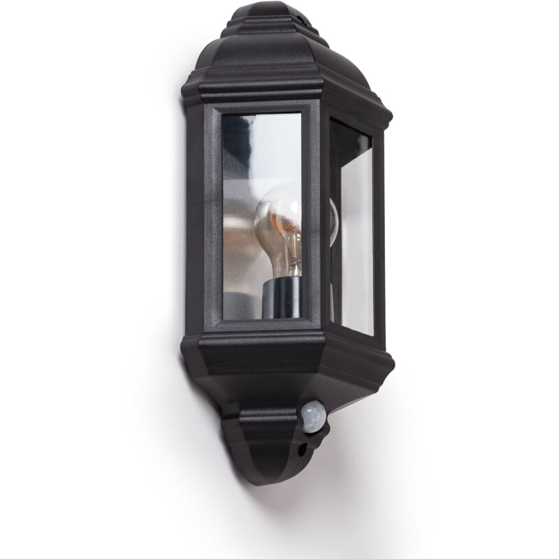 Ledkia - Applique Murale led Extérieure pc avec Détecteur pir Newquay Noir