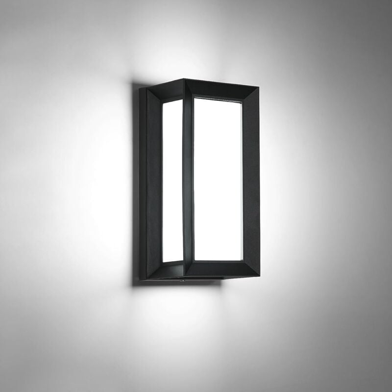 Applique Murale led Exterieur/Interieur, 18W Applique Exterieure IP65 Etanche, 6500K Blanc Froid Lampe Murale Modernes en Aluminium pour Jardin,