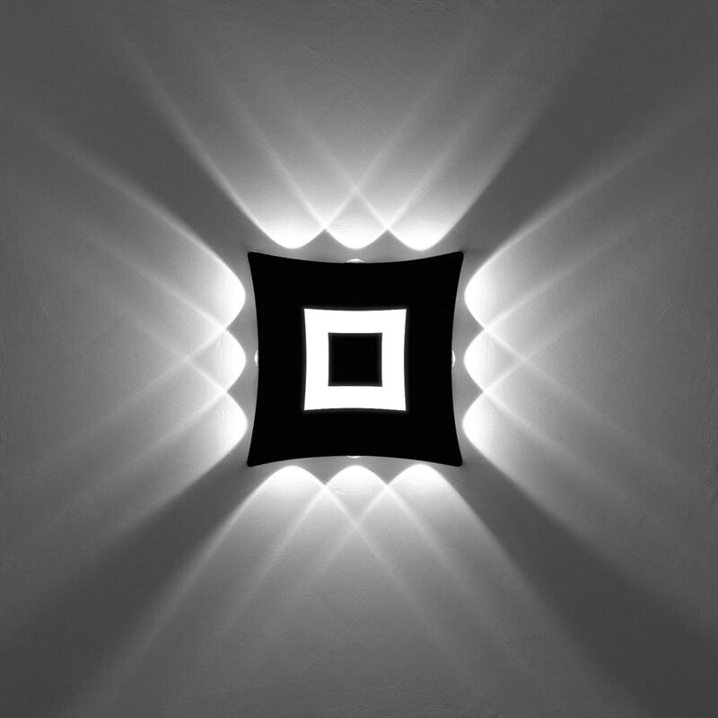 Applique Murale led Extérieur Intérieur Applique Murale 18W Étanche IP65 Applique Murale Noir Éclairage Mural pour Salle de Bain Couloir Chambre