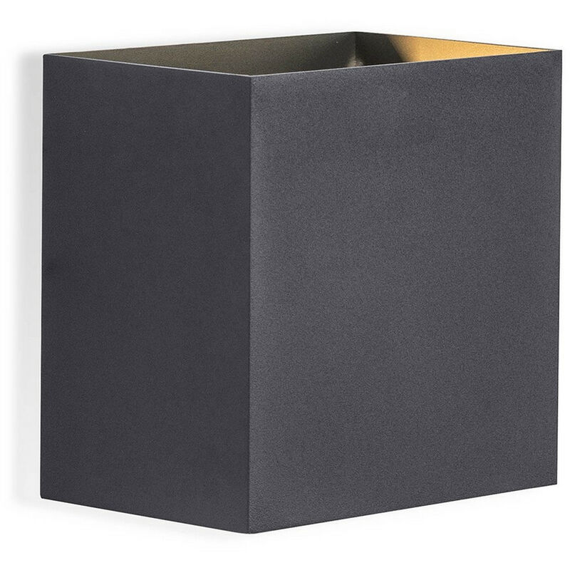 Inspired Mantra Davos xl Applique carrée, 2x10W led, 4000K, 1830lm, IP65, Anthracite, 3 ans de garantie