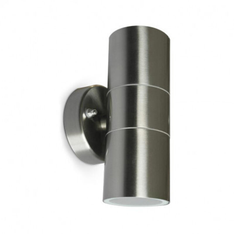 Applique Murale AC220/240V 2xGU10 2x7W (2x35W) Inox 316L Etanche IP44 IK08 Ø60x91mm Applique Murale AC220/240V 2xGU10 2x7W (2x35W) Inox 316L Etanche IP44 IK08 Ø60x91mm