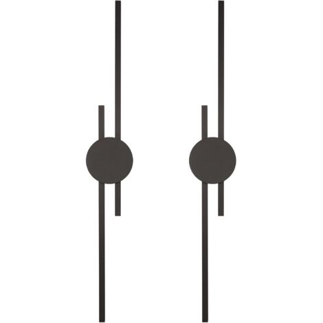 Applique Murale LED Industrielle Moderne 60cm LignesLumière Chaude Lampe Murale en Métal Luminaire pour Loft Salle à Manger Salon Noir 2pcs