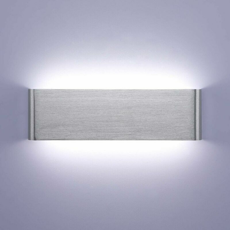 Applique Murale LED Intérieur 12W Moderne 6000K LED Applique Murale en Aluminium pour Chambre Salon Escalier Maison Couloir Hôtel Salon Couloir