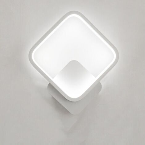 Applique Murale Led Interieur Blanc Carré Blanc Chaud Acrylique Luminaire Murale Interieur,6000K Applique Murale Interieur Escalier, Applique Murale Moderne pour Couloir Chambre Salon [Classe énergéti