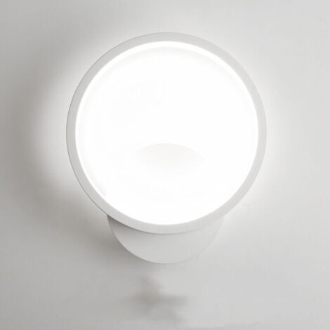 Applique Murale Led Interieur Blanc Ronde Blanc Chaud Acrylique Luminaire Murale Interieur,6000K Applique Murale Interieur Escalier, Applique Murale Moderne pour Couloir Chambre Salon [Classe énergéti