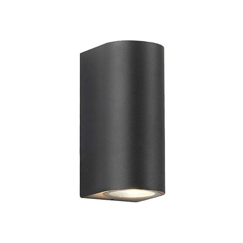 Applique Murale Led Intérieure Extérieure Moderne Noire, Spot Mural Gu10, 1 Spots De 400lm Chacun, Éclairage De Garage De Terrasse De Jardin Moderne,