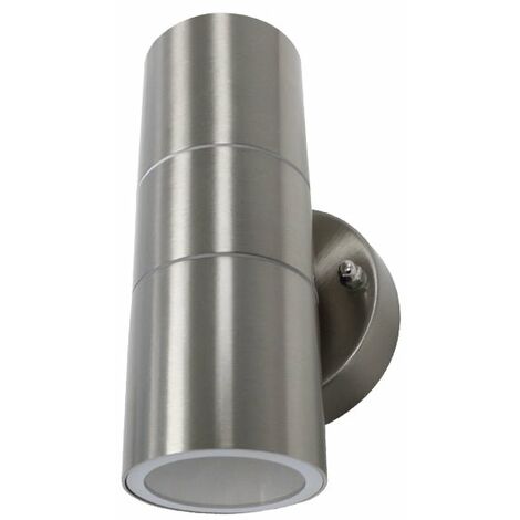 Applique Murale LED IP44 Double Faisceau GU10 - Argent - SILUMEN