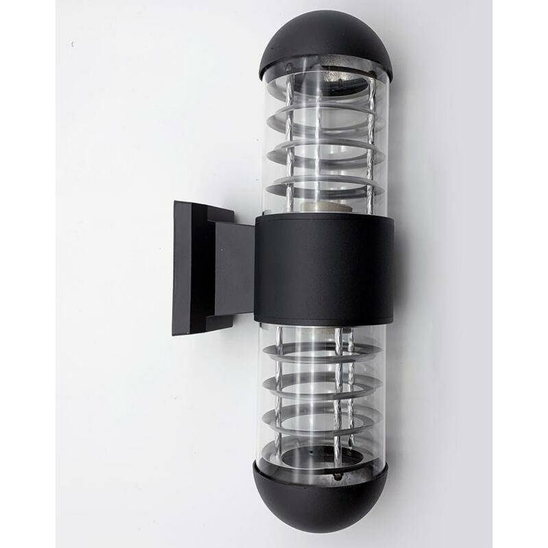 Applique Murale led IP44 Double Faisceau Verre Argenté E27 Silumen