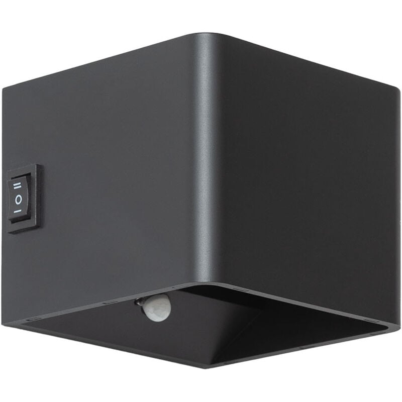 Efectoled - Applique Murale led Métal avec Batterie Rechargeable usb Cinnia Noir