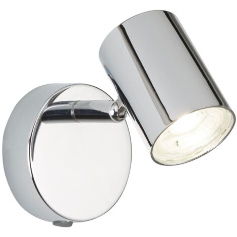 Applique murale LED métal orientable chrome 3000 K lumière blanc chaud 359 lm spot de plafond